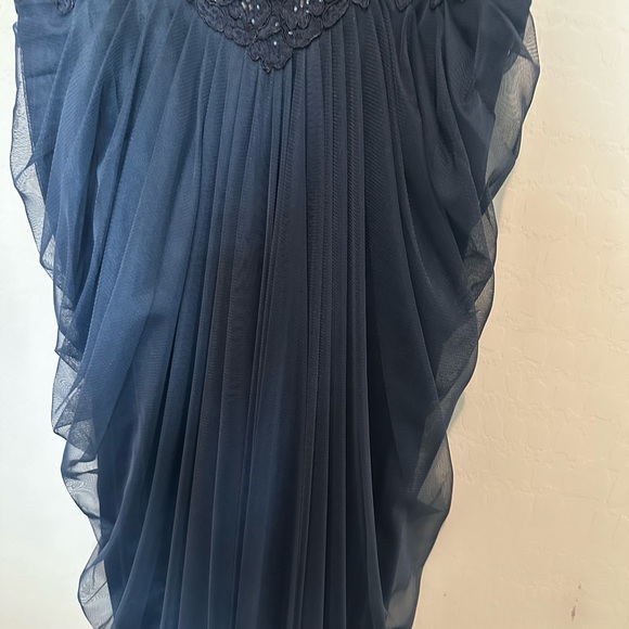 Gown Evening Tadashi Shoji Navy Blue - Picture 2 of 11